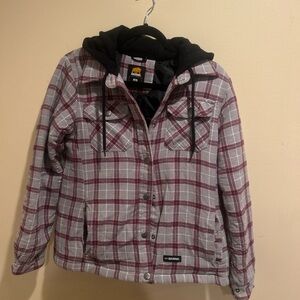 Etnies Pink and Black Plaid Jacket